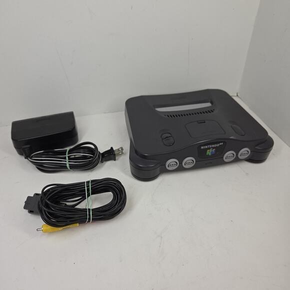 Vtg Nintendo 64 N64 Console Gray Consoles Video Retro Games Gaming Rumble Pak - Picture 2 of 12